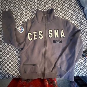Cessna Gray Zip-Up Jacket